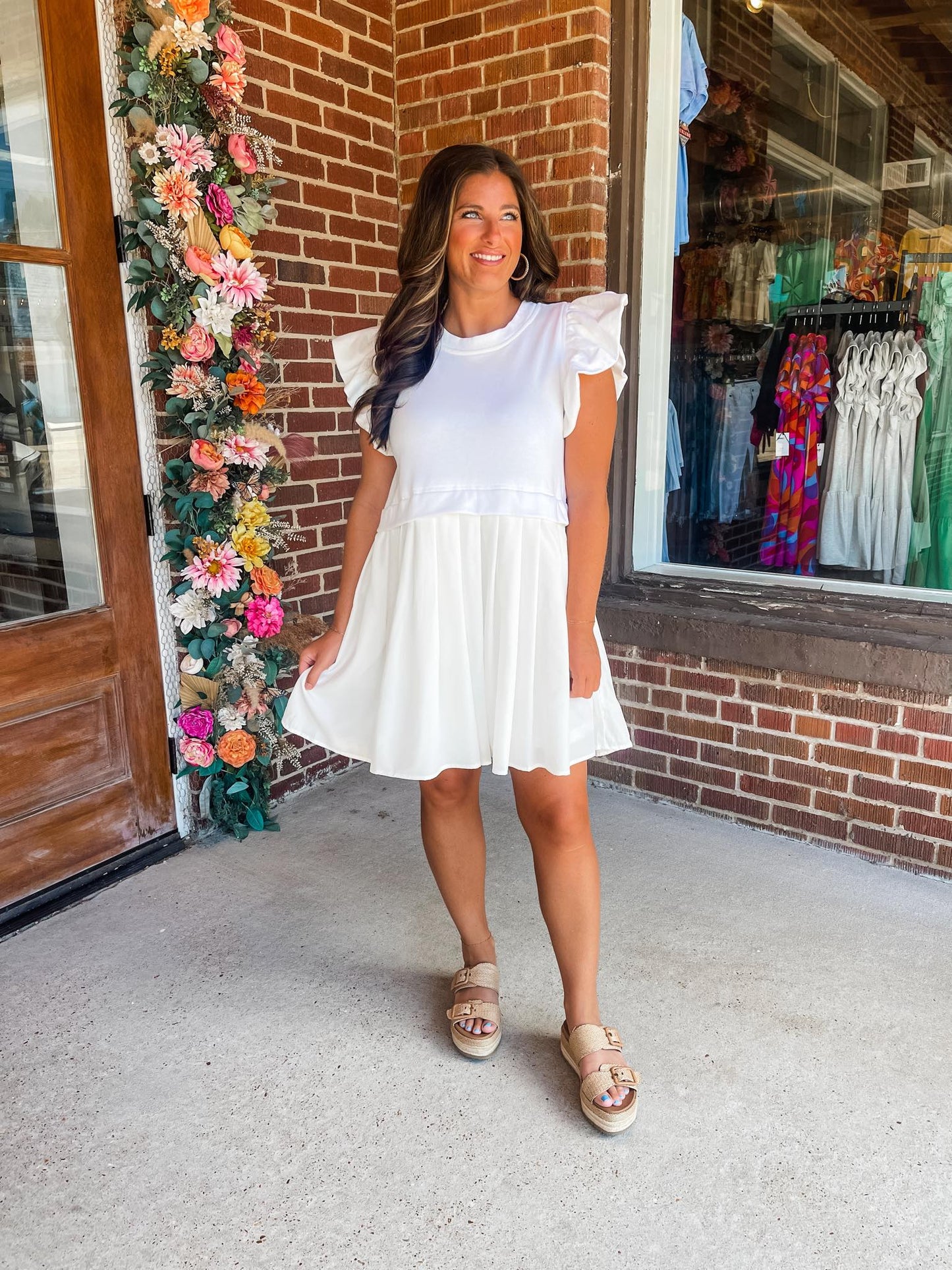 Eyes On You Dress - WHITE