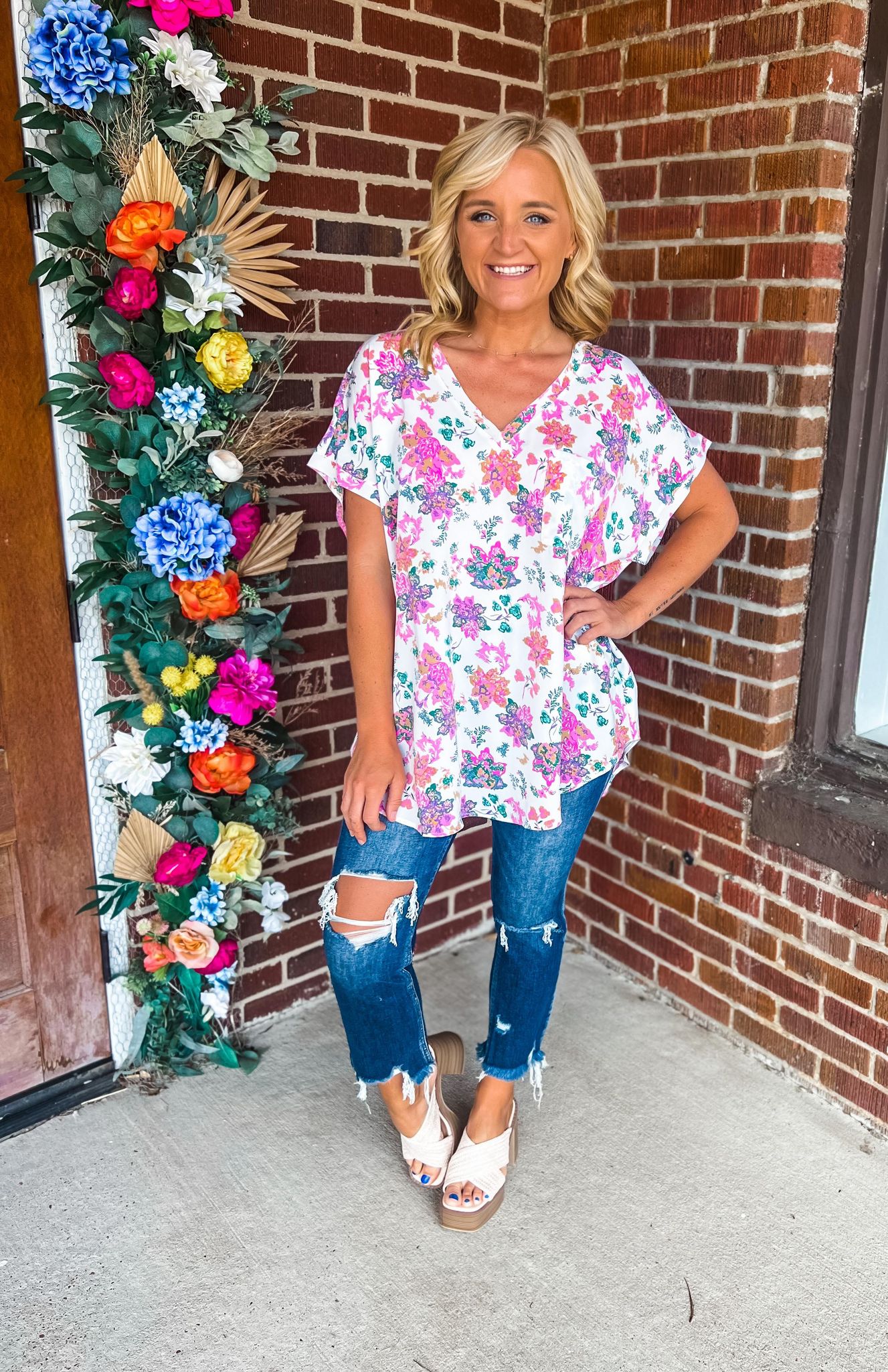 All Rise Top PLUS- pink (WAS $31.90)