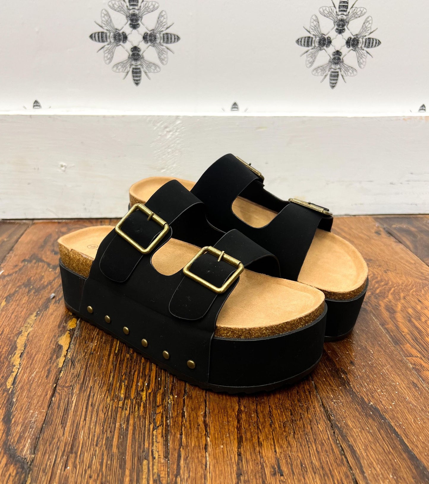 Berlin Platform Sandal - Black (was $47.90)