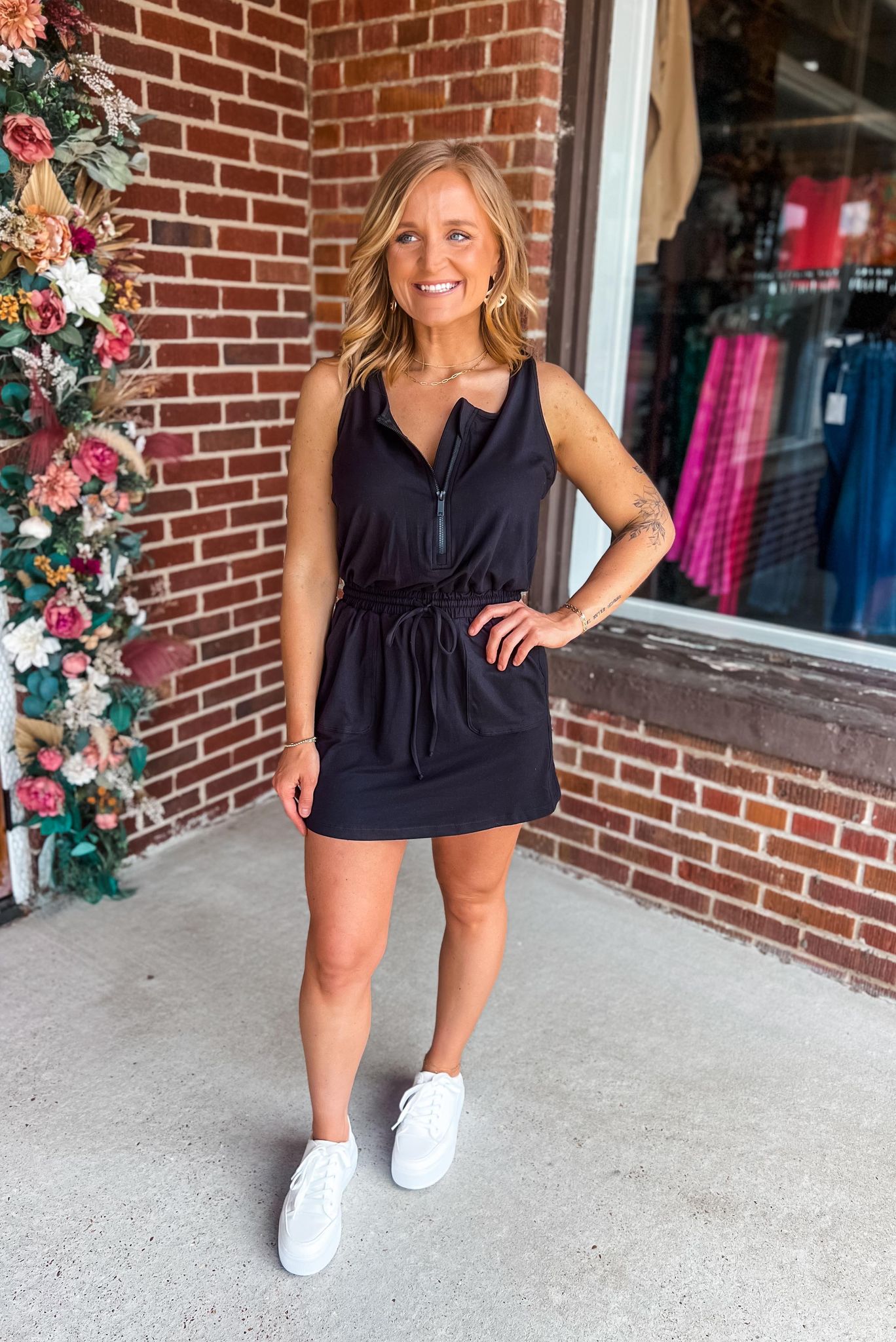While I'm Here Athletic Romper - BLACK (was 38.90)