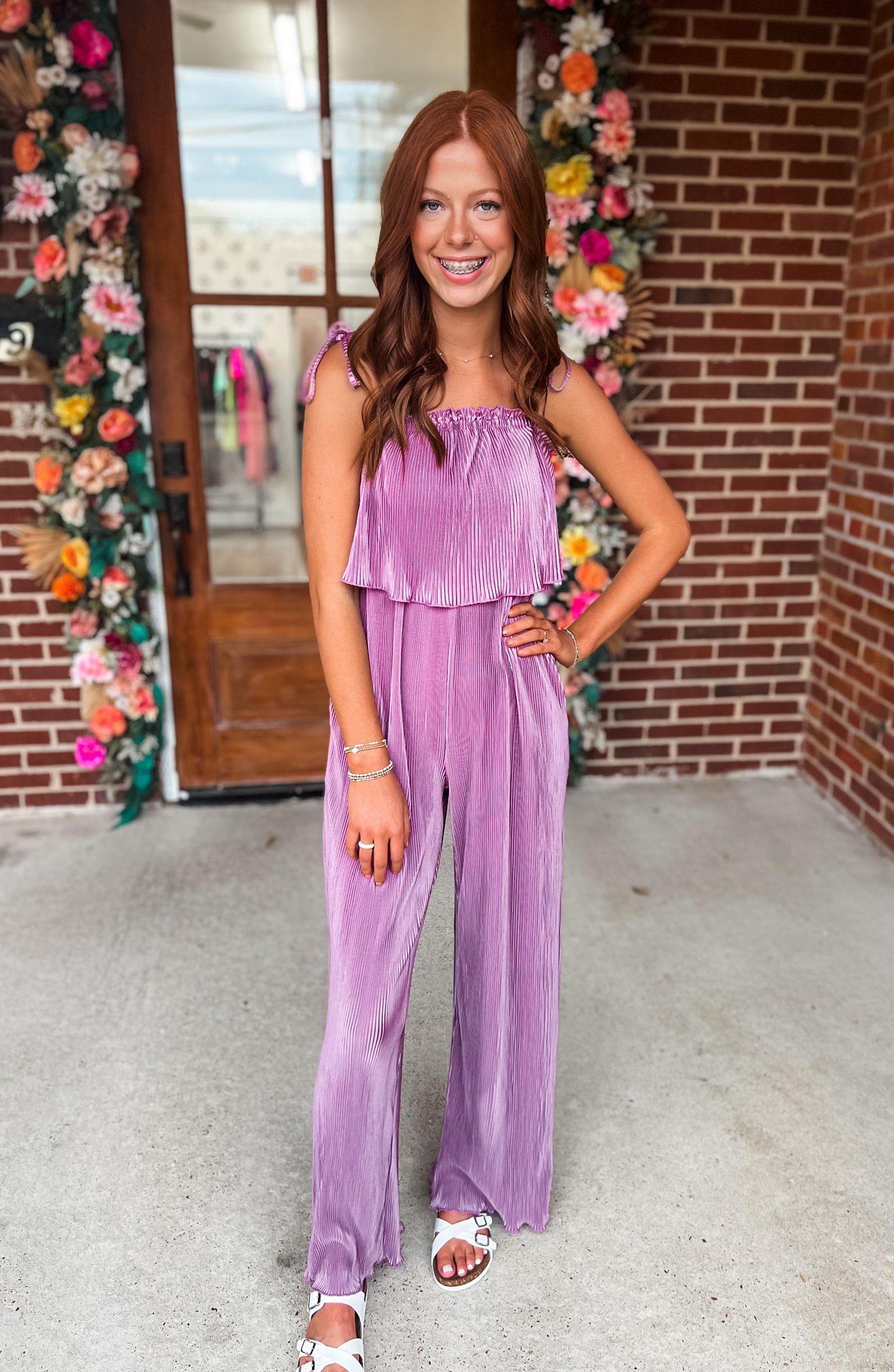 Square Neck Spaghetti Strap Jumpsuit