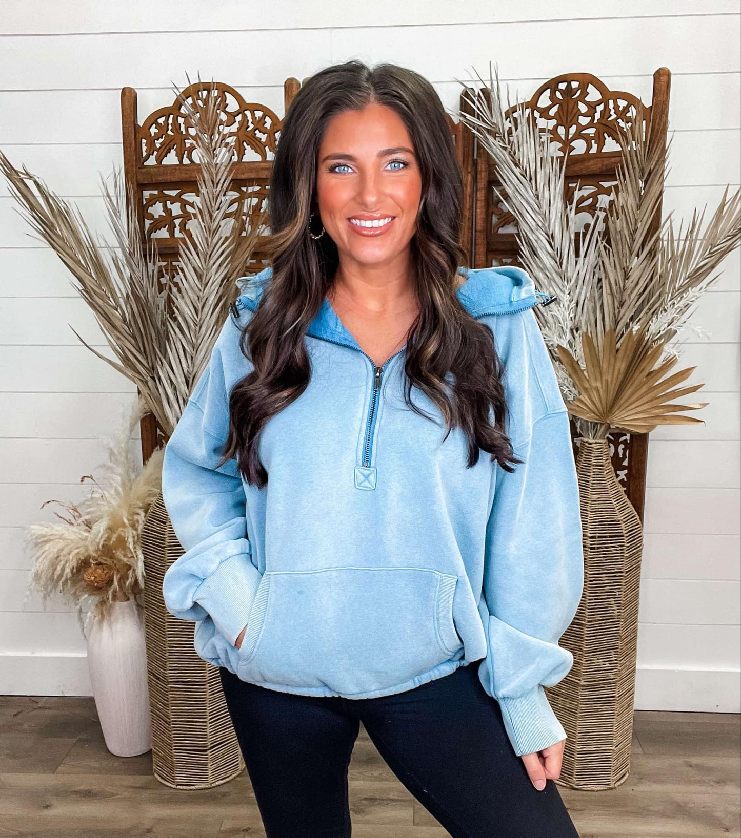 Hits Different Hoodie - Baby Blue