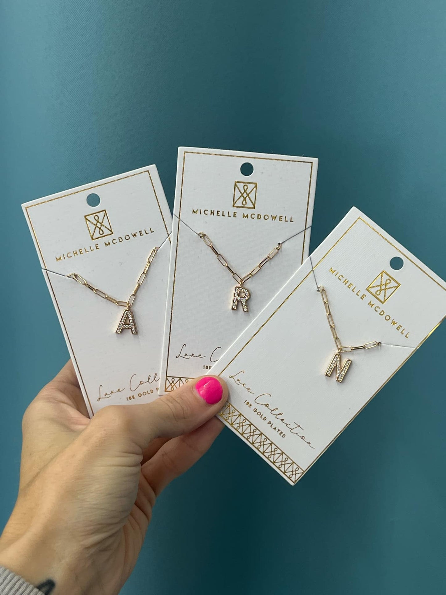 Alpha Initial Necklace - Gold