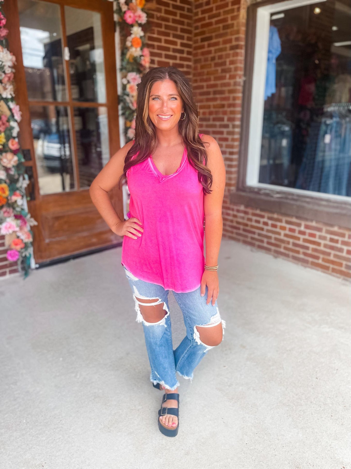New And Exciting Top - Washed Pink ( was 26.90)