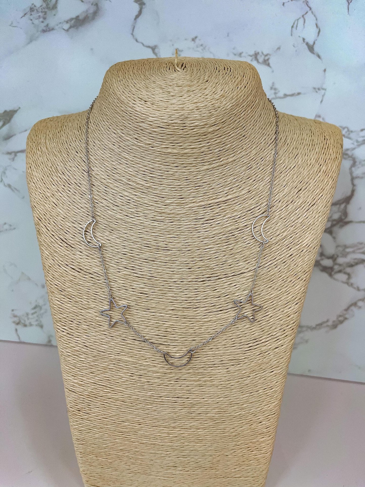 Moon and Stars Necklace