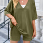 V-Neck Half Sleeve Top and Shorts Set