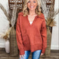 See What Happens Collared Sweater - Marsala