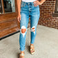 Frankie High Waist Distressed Boyfriend Jeans