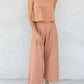 Square Neck Wide Strap Top and Pants Set