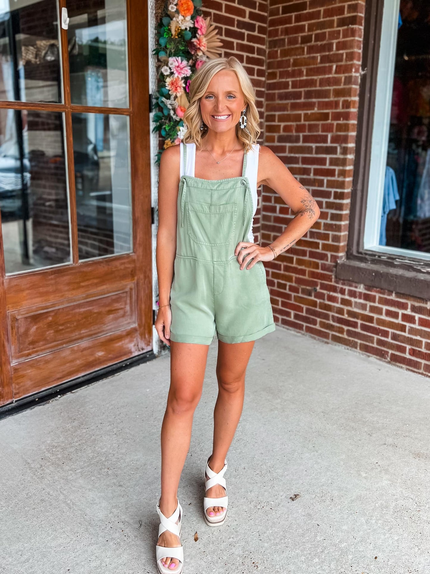 Maggie Risen Overalls - Sage