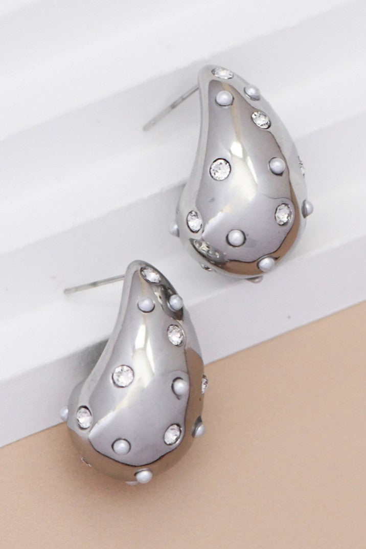 Colleen Drop Earrings - Silver