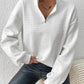 Collared Neck Long Sleeve Sweatshirt