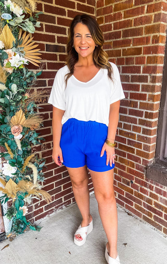 Little Bit More Shorts - ROYAL (was $34.90)