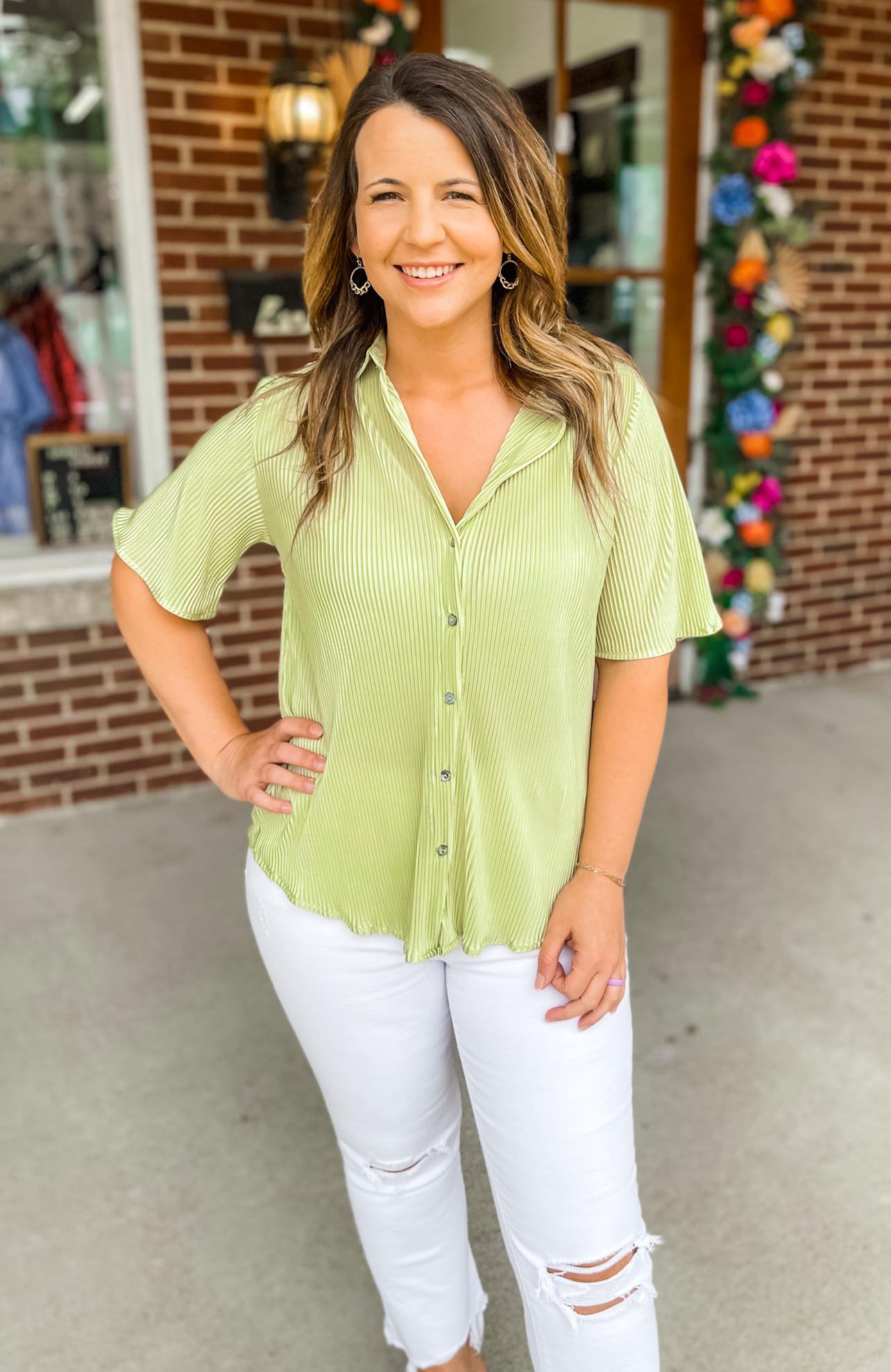 Wild as Her Top- LIME (was $34.90)