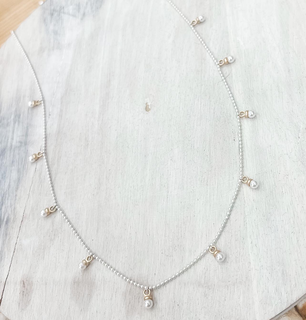 Multi Mini Pearl Drops Necklace