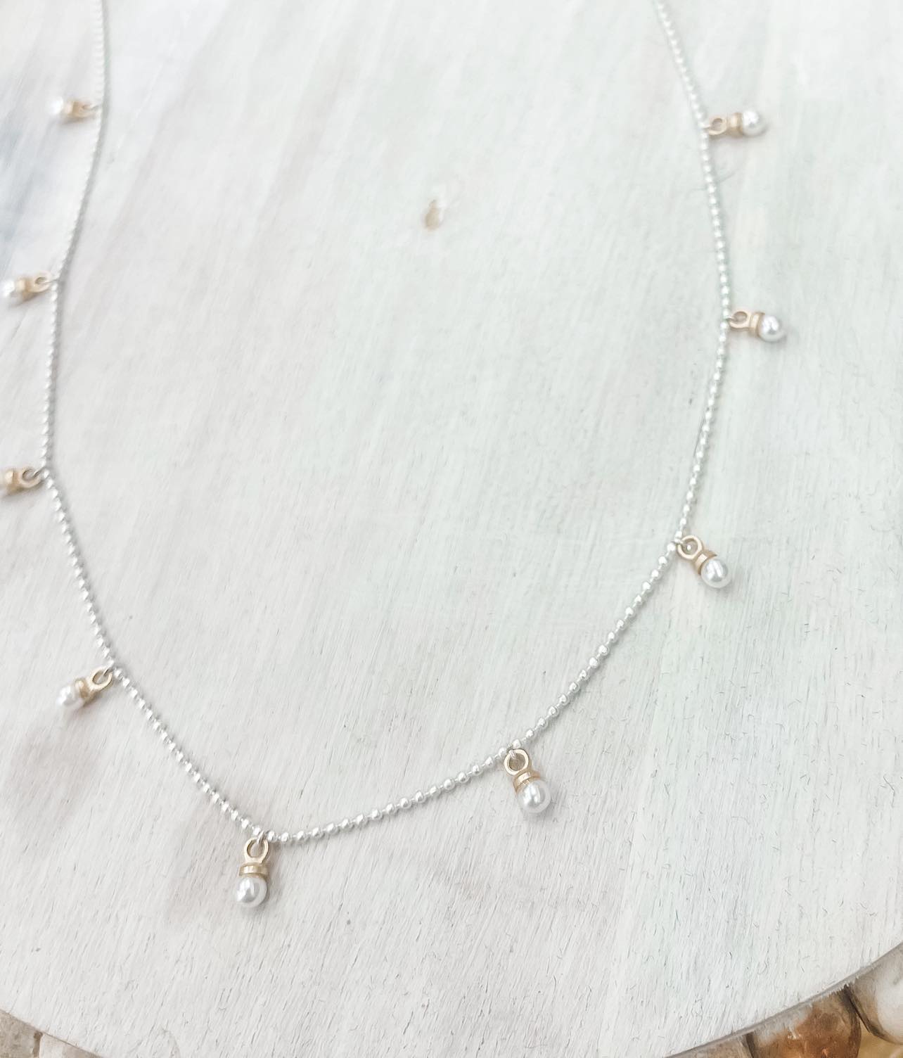 Multi Mini Pearl Drops Necklace