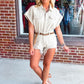 Make You Notice Romper - OATMEAL (was $56.90)