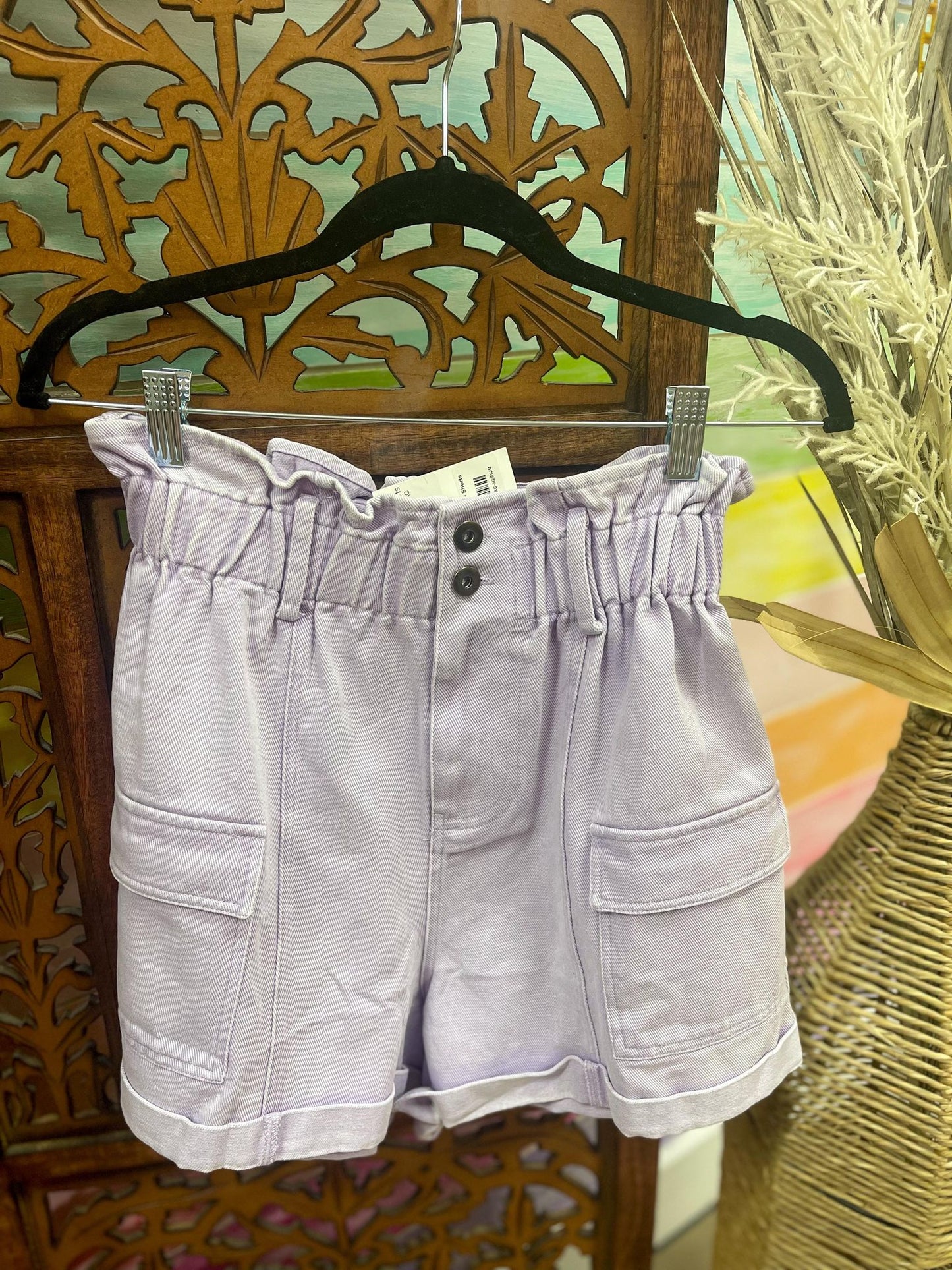 Cut A little Loose Shorts - Lavender (was $39.90)
