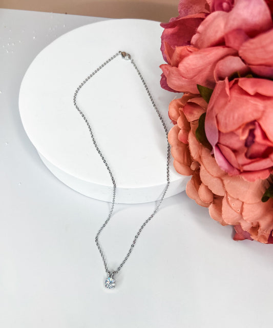 Marie Silver Pendant Necklace