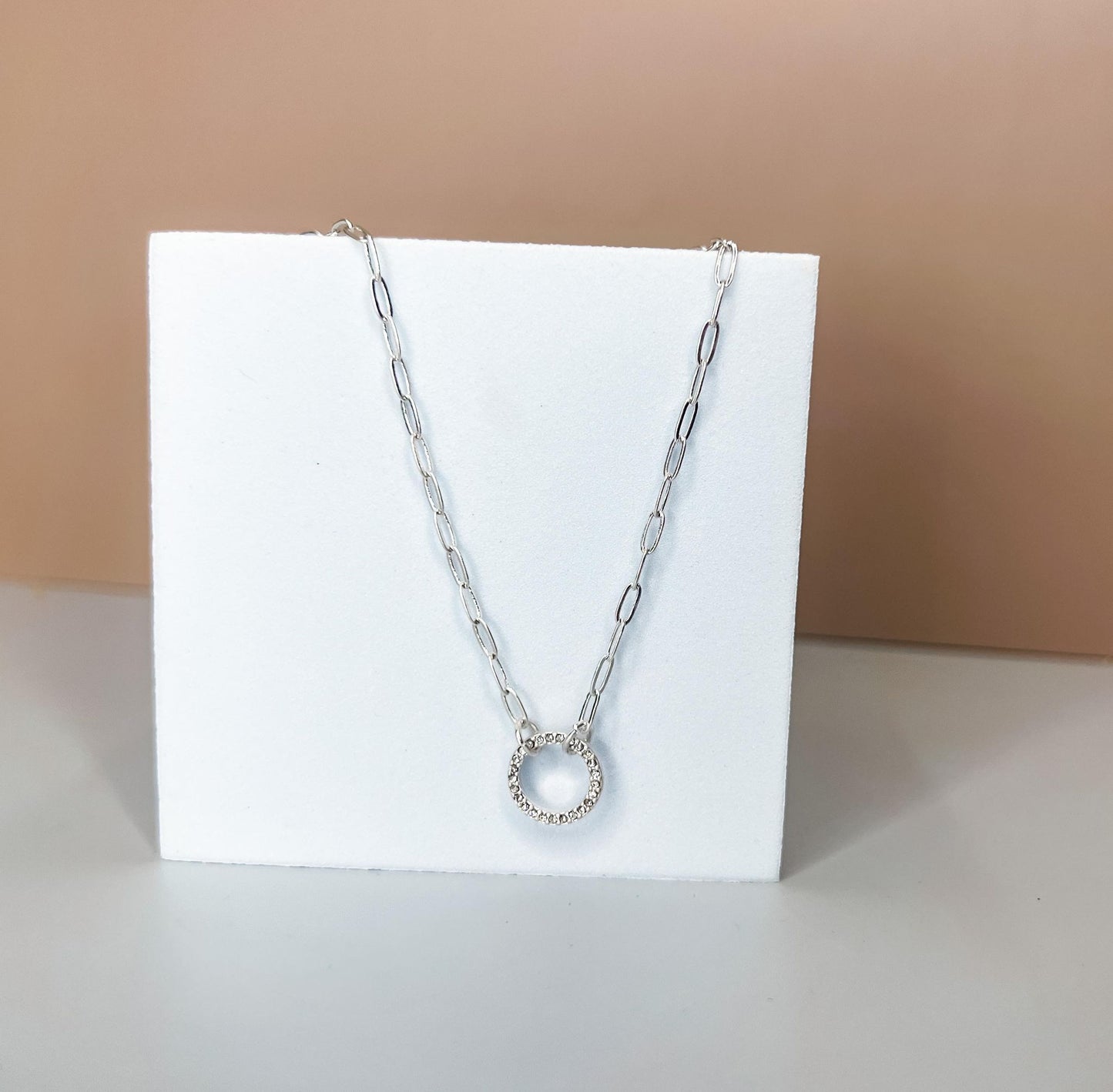 Kolby Silver Crystal necklace