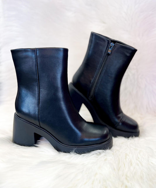 Belle Platform Booties- Black (was $56.90)