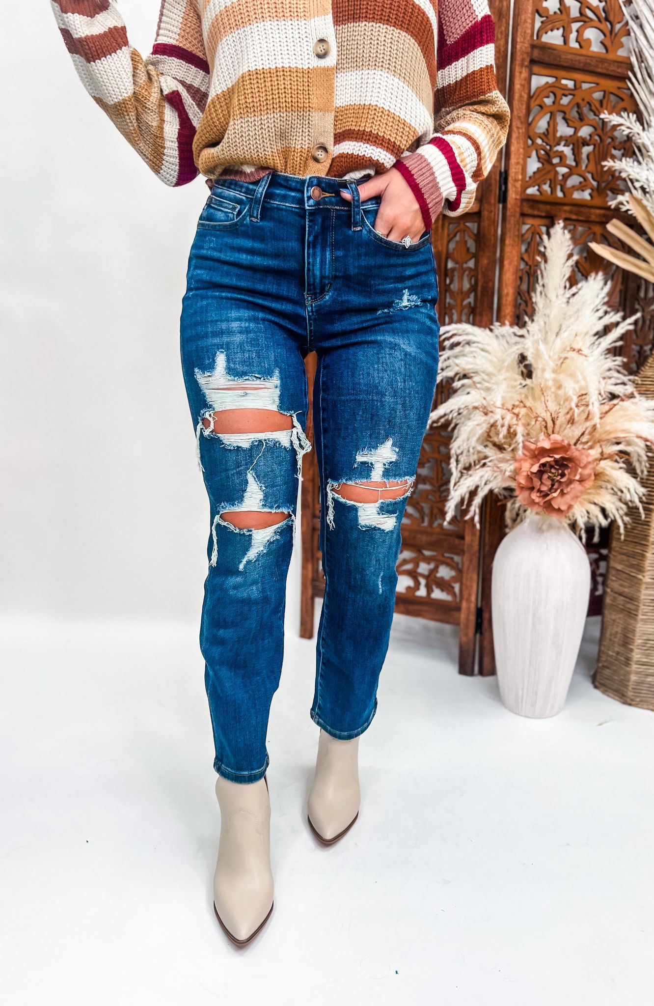 Rebecca Mid Rise Crop Jeans | Judy Blue (was $64.90)