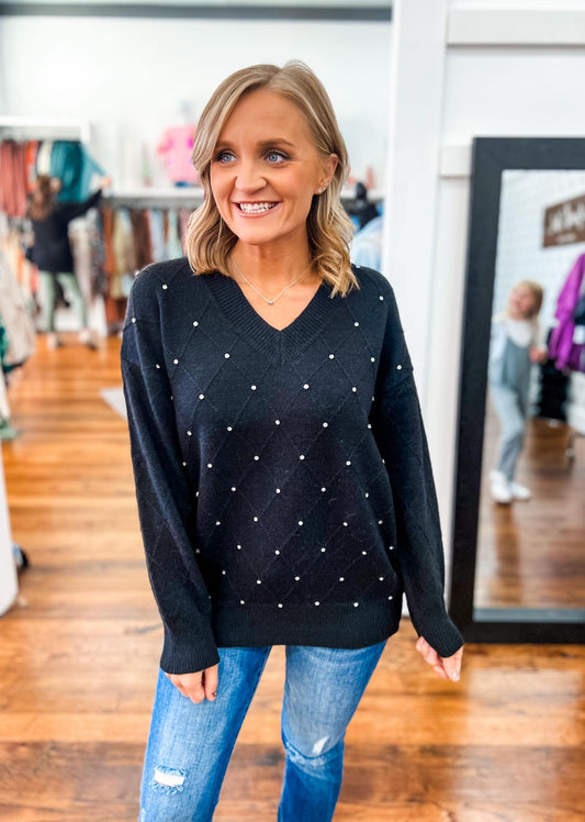 Forever in love Sweater- BLACK (was $54.90)