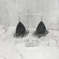 Polka Dot Feather Earrings