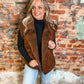 Living For It Vest - Wood Brown ( was 68.90)