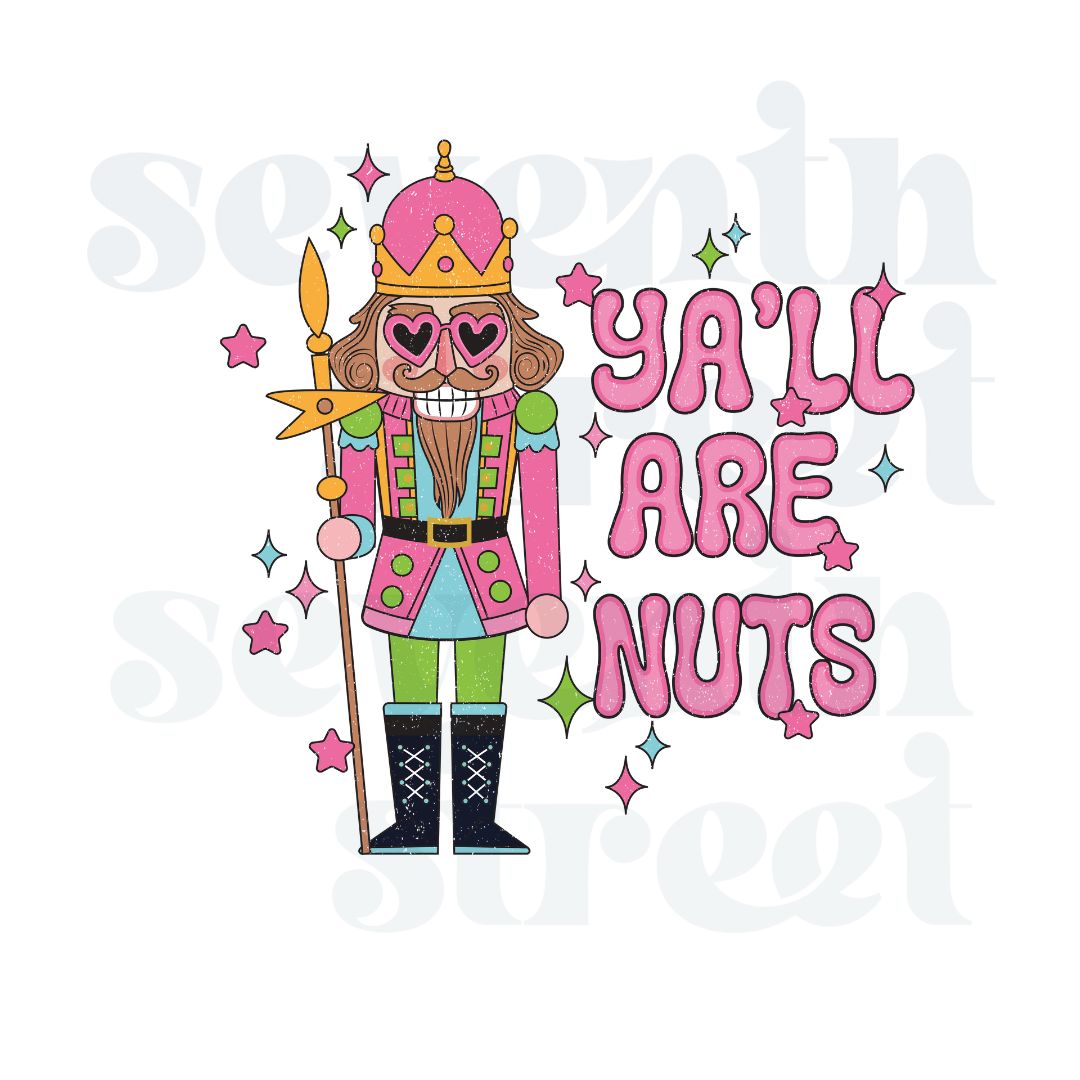 Ya'll Are Nuts Kids Shirt Design