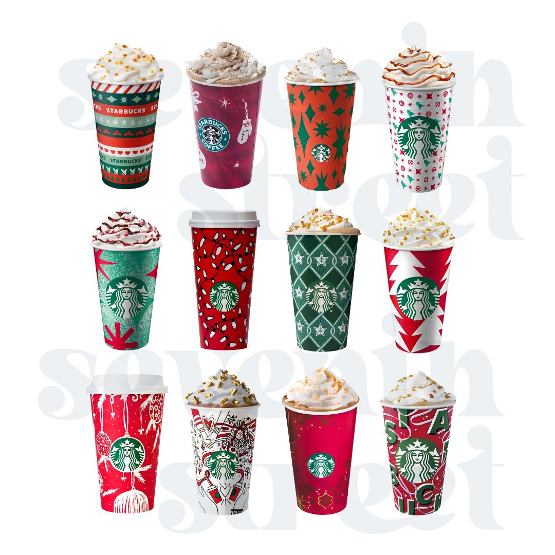 Holiday Starbucks Drinks Design