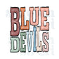 Colorful Blue Devils Design