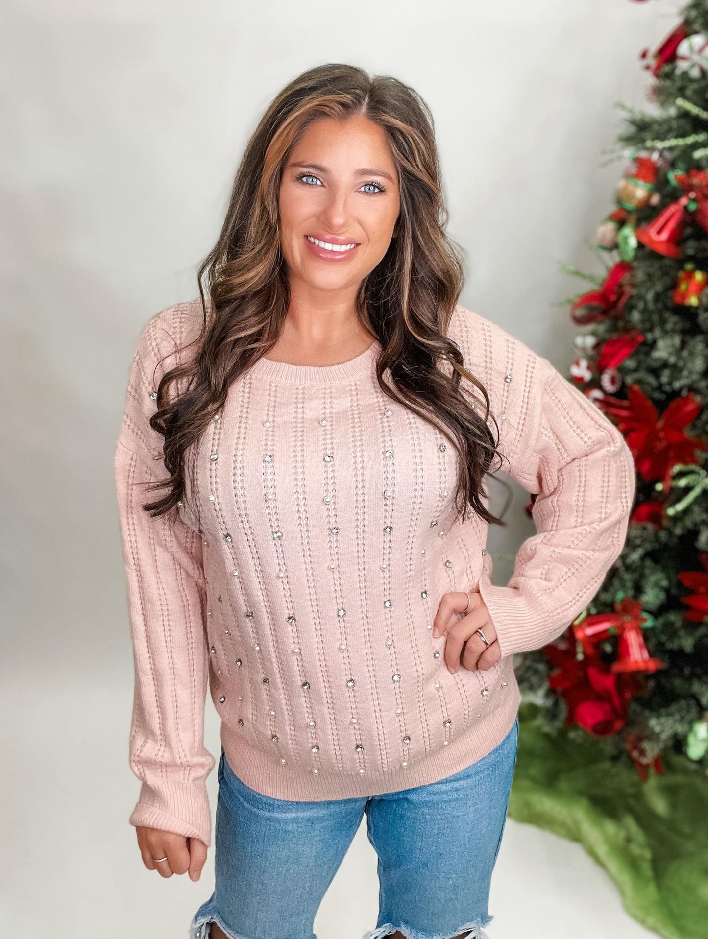 Tell Me A Lie Sweater - Blush (was $46.90)
