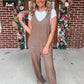 Out In The Open Jumpsuit - Mocha