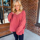 Bring Us Together Pullover CURVY - Crimson