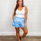 Let's Get Going Leather Shorts - Lt Blue