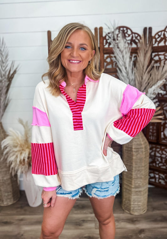My Personal Touch Top - PINK (was $46.90)