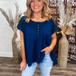 Think Twice Top - Navy ( was 38.90)