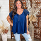Think Twice Top - Navy ( was 38.90)