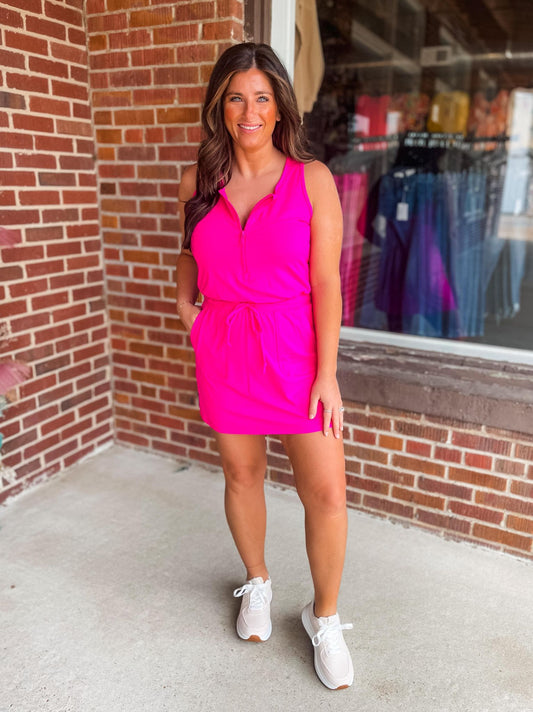 While I'm Here Athletic Romper - PINK