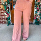 Brooke Risen Wide Leg Cargo Pants - Mauve