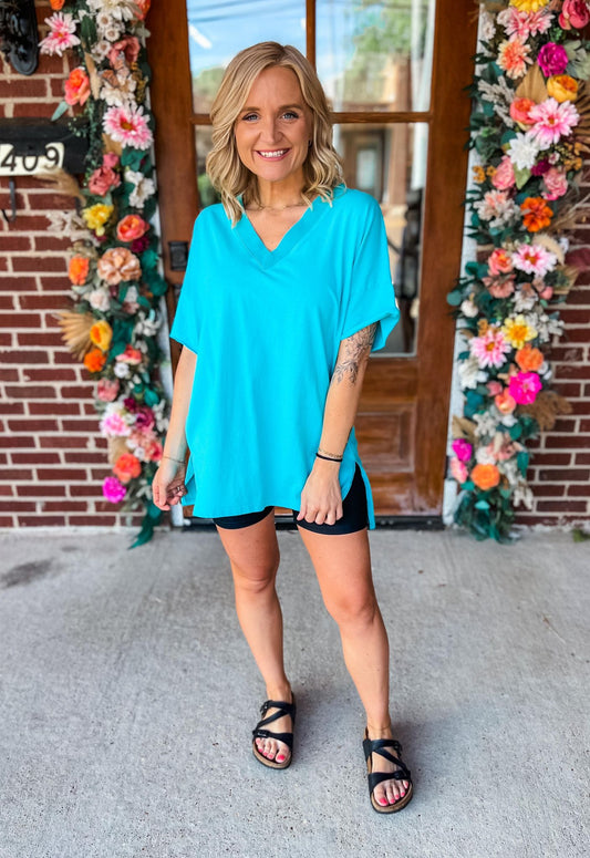 Morning Glory Top - AQUA (was 38.90)