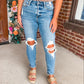 Frankie High Waist Distressed Boyfriend Jeans