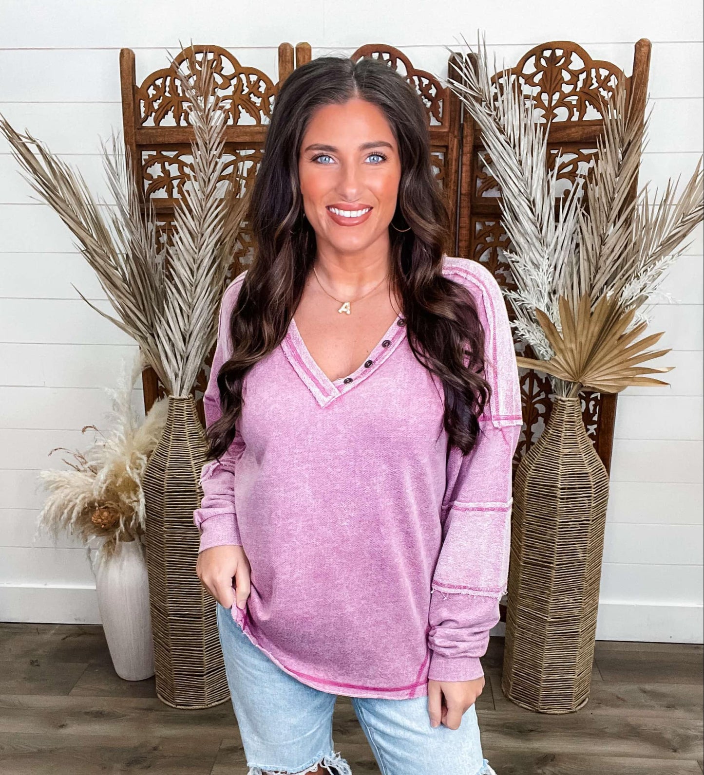 Home For The Holidays Top - MAUVE