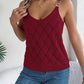 Openwork Scoop Neck Knit Vest