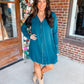 Take Me Out Dress- DARK TEAL