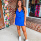 While I'm Here Athletic Romper - Electric Blue