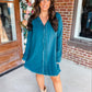 Take Me Out Dress- DARK TEAL