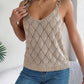 Openwork Scoop Neck Knit Vest