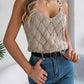 Openwork Scoop Neck Knit Vest